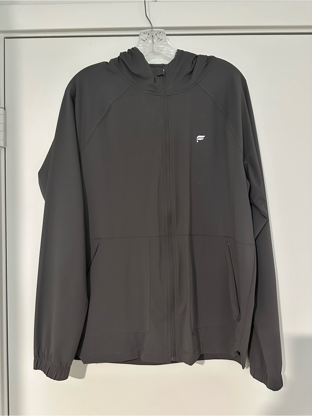 Fabletics Men's Hooded Lightweight Jacket - Charcoal